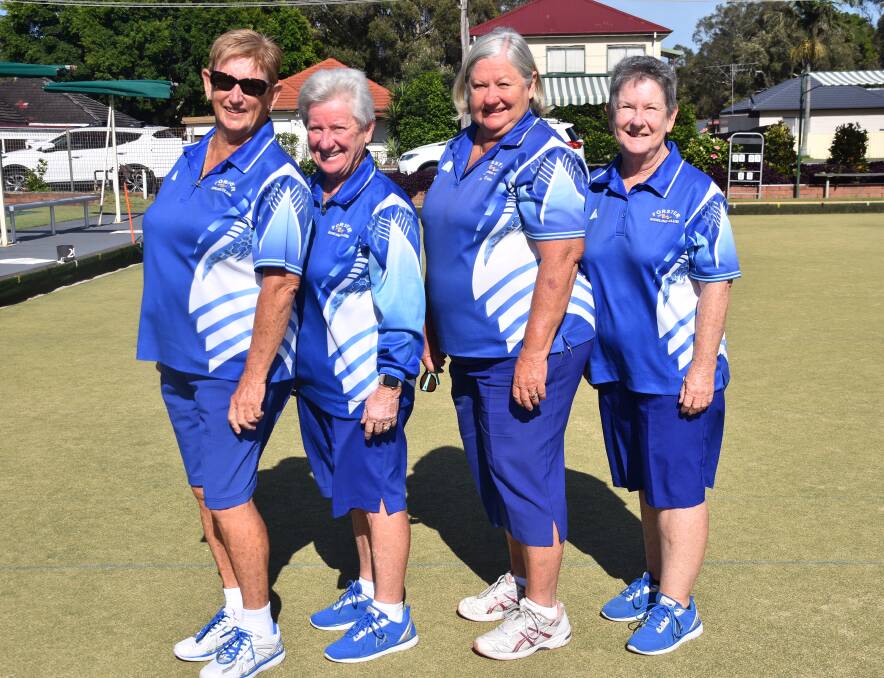 2021 Lower North Coast District Open fours runners up, Julie Scott (skip), Sue Davis, Robyn Condello and Gina Pain.