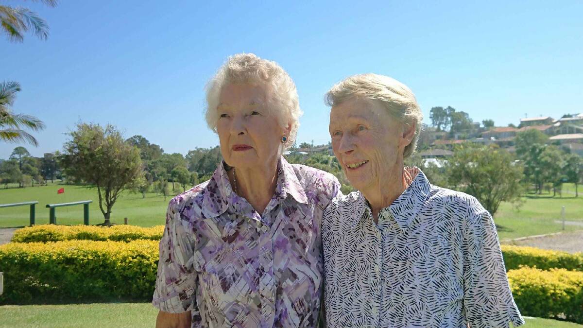 Ninety-seven-year-old Hazel Donaldson and 91-year old Olga Gerathy are happiest on the golf course.