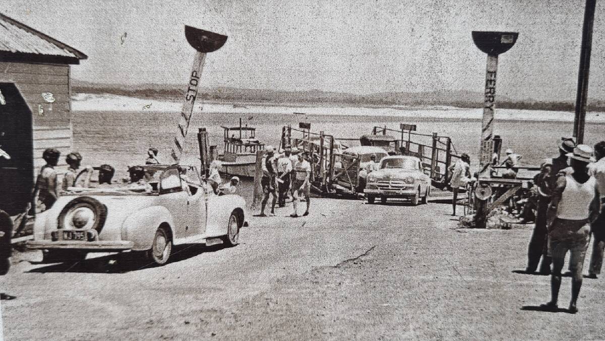 Ferry punt approach on the Forster side in 1950s.