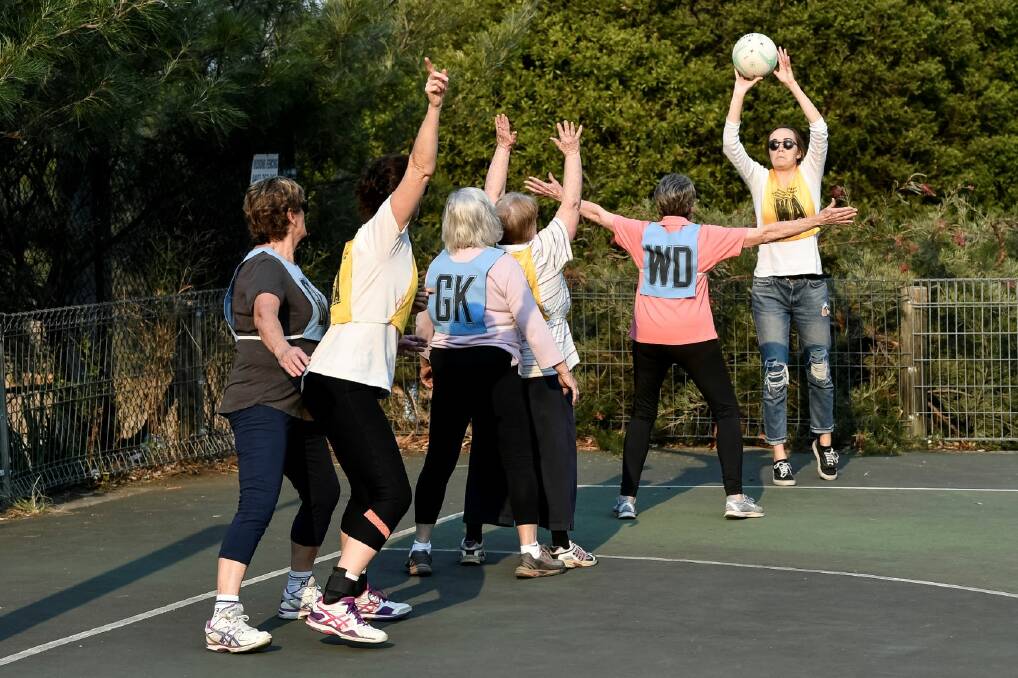 Walking netball is a game for the ages. Photo Nigel Owens.