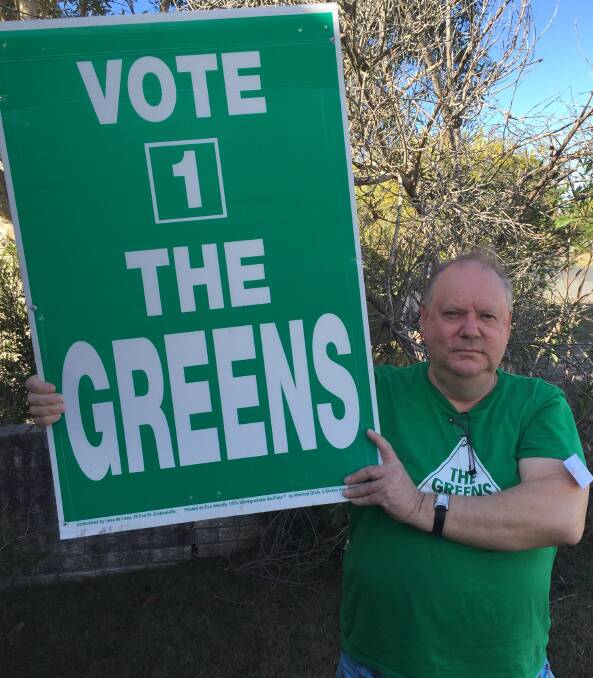 Gone missing: Ten advertising signs have been stolen or vandalised, says Greens convener Stephen Ballantine.