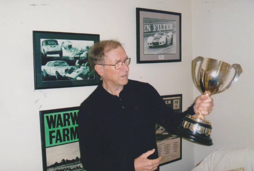  Niel Allen with his New Zealand Grand Prix winning trophy