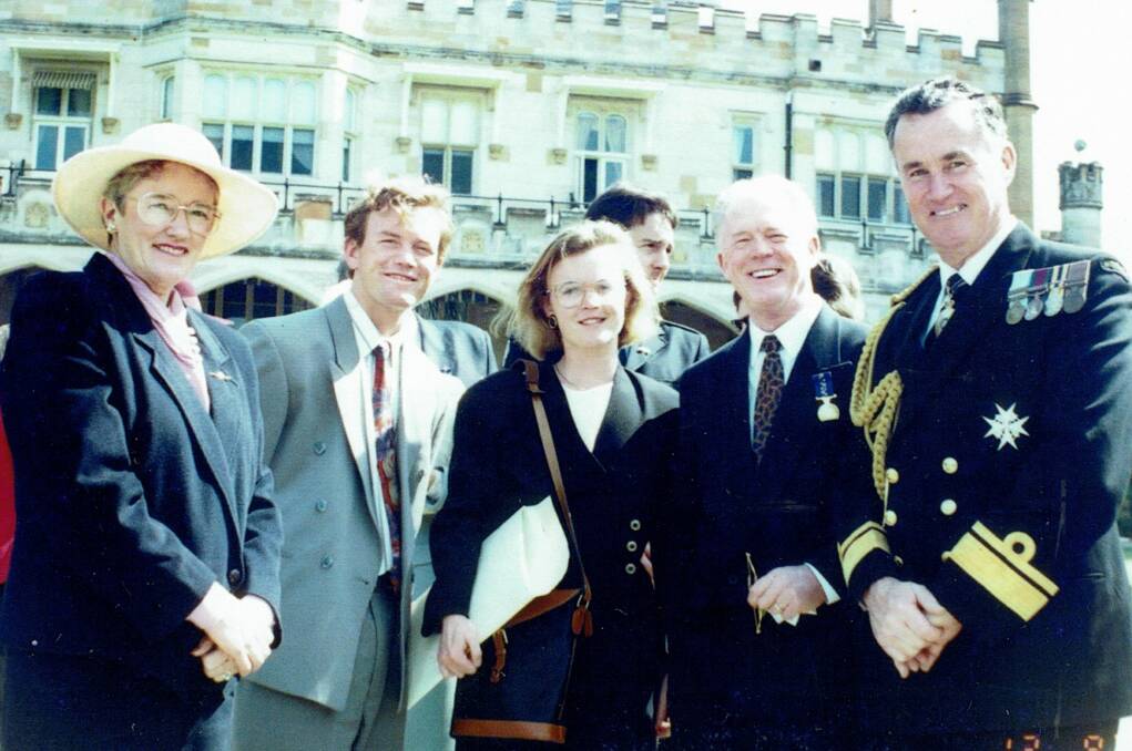 Governor Peter Sinclair and his wife Shirley are pictured at Government House back in 1991 with Terry and two of his children.