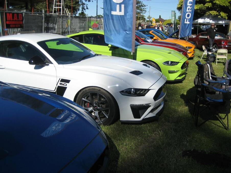Mustangs on display at Motorfest.