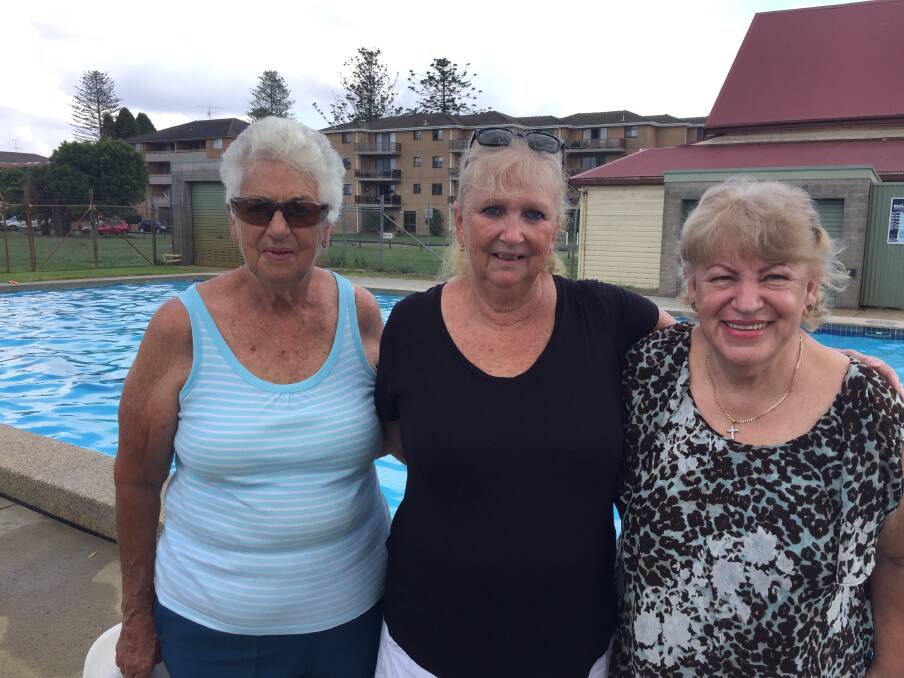 Carole Carmont, her daughter Tanya and Barbara Bird from Tuncurry dispute the claim the pool is under utilised, saying about 15-20 people use the facility daily.