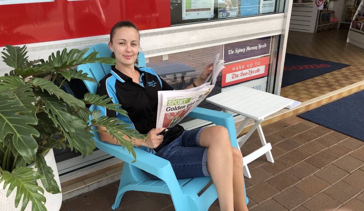 Tracey Tull relaxes in her 'vibrant space' outside Tully's Tuncurry
