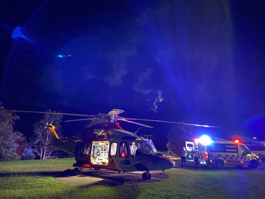 Woman airlifted to Newcastle