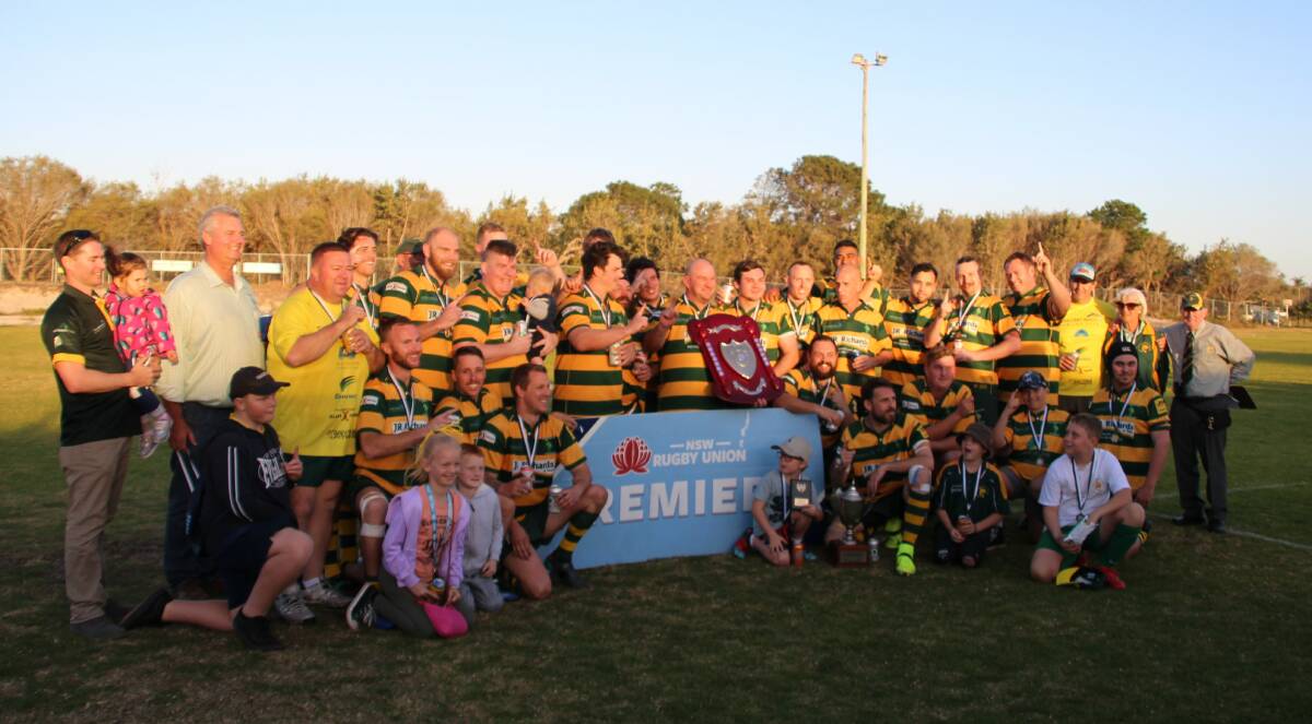 Not raining, just pouring tries in the Lower MNC rugby union grand final in which the Forster Tuncurry Dolphins won 47-14 against Manning River. Photo Sue Hobbs.