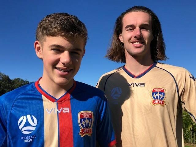 Levi and Riley Van Haren are both playing for the prestigious Newcastle Jets.
