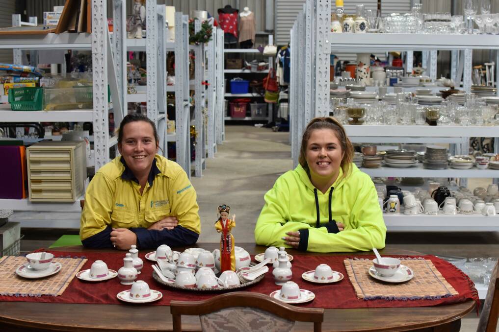 Reviva, Taree, Miranda Fuller and-Mid Coast Reviva acting operations manager, Emillie Wilde examine some of the many products available for sale.