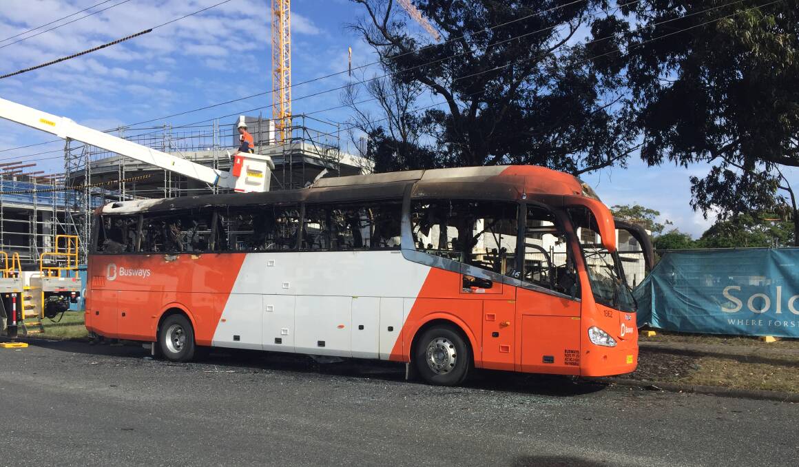The Busways coach, which had only been in service for six months, was completely destroyed by the fire.