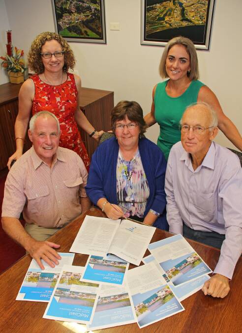Deb Tuckerman and Robyn Brennan MidCoast Council, Forster-Tuncurry Business Chamber president, Gary Gersbach,  Wingham Chamber of Commerce and MidCoast Business Chamber chair, Liz Jarvis and Myall Coast Chamber of Commerce and Tourism, Rick Wraight.