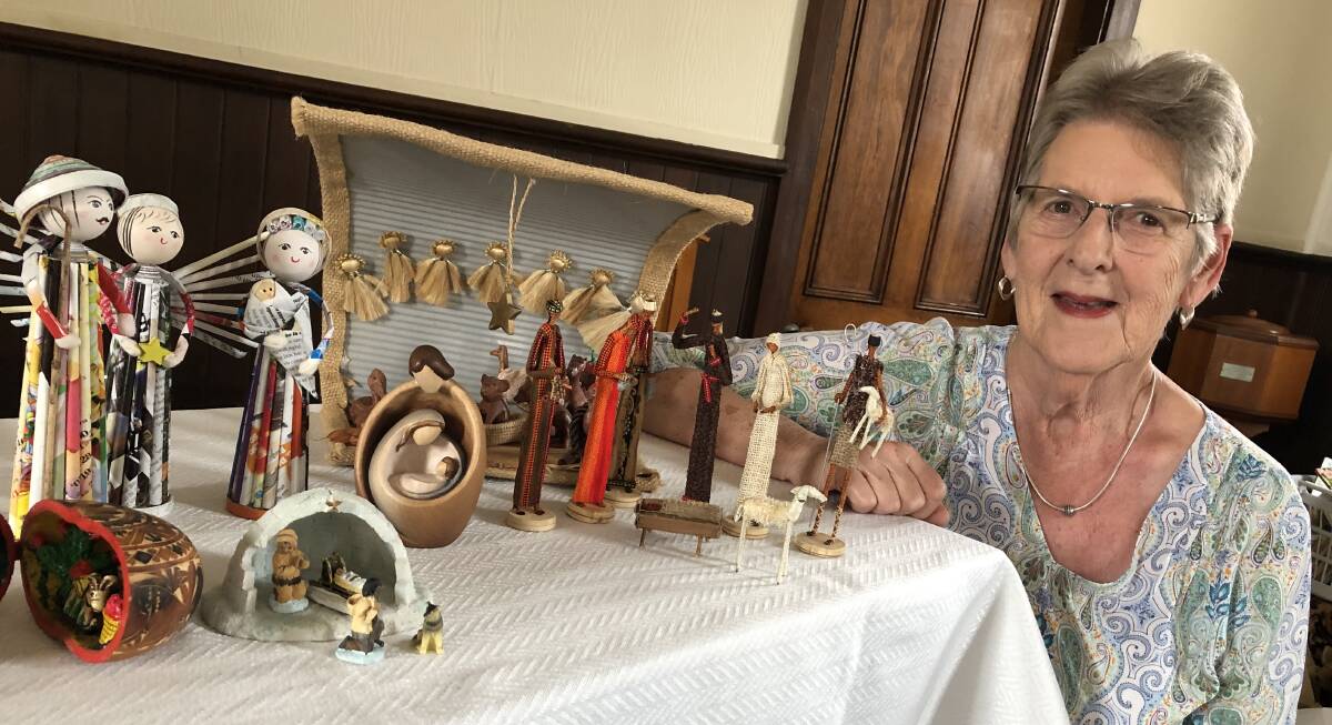 Pat Coster is one of the many who will be exhibiting her vast collection of nativity scenes at Tuncurry Uniting Church hall this weekend.