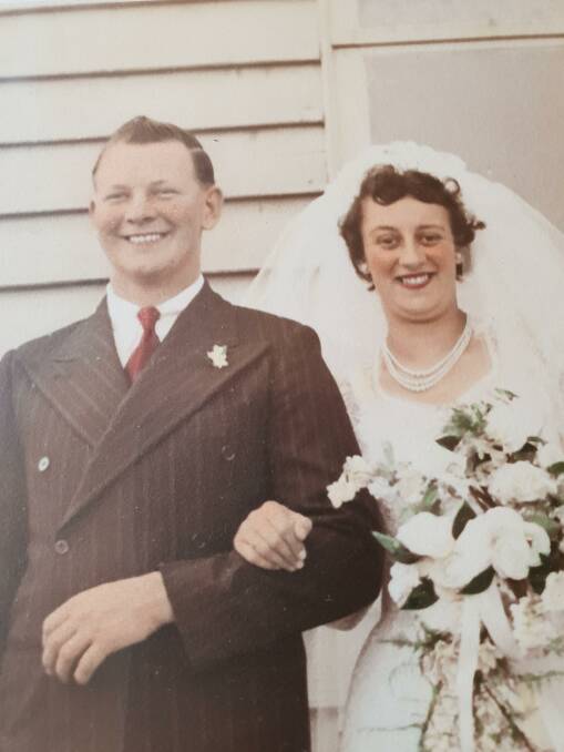 Lawrence and Muriel Bowden were married in the Stroud Baptist Church in September 1951.