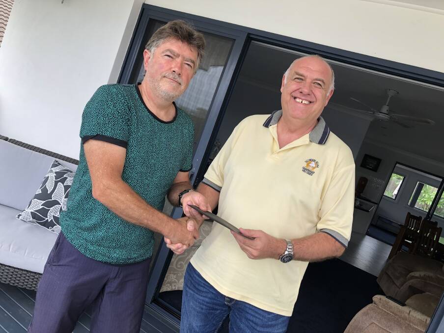 Eddy was thanked for his contribution to the 2019 bushfire effort with a complimentary short break at Graham Gilkinson's Forster guesthouse.
