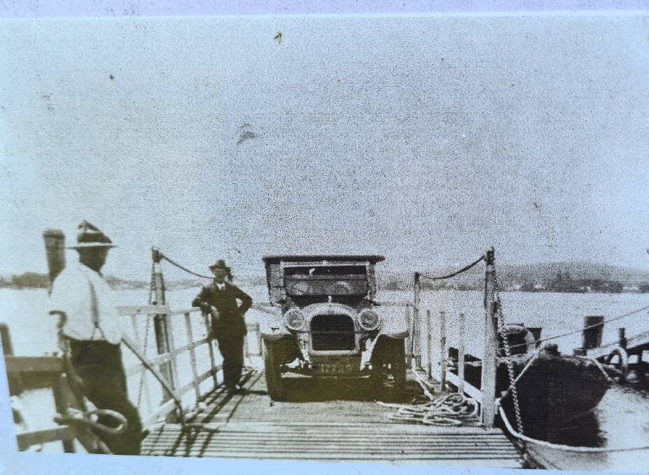 Charles A Blows introduced the first vehicular ferry across Wallis Lake in 1922.