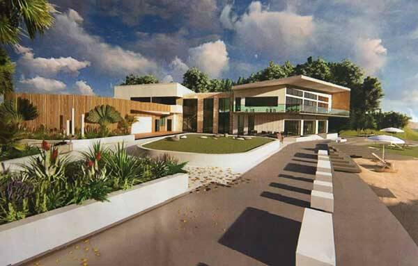 Artist's impression of the finished surf club, with stage two single storey on the left. Picture supplied.