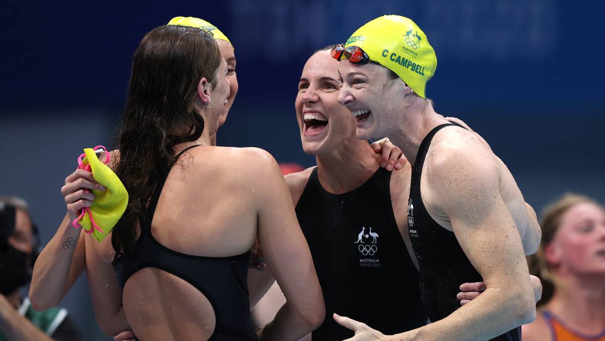 Bronte and Cate Campbell detail their lives in and out of the pool in their new book Sister Secrets, with some revelations about the culture of swimming and the demand the sport requires to make it. Picture: Getty