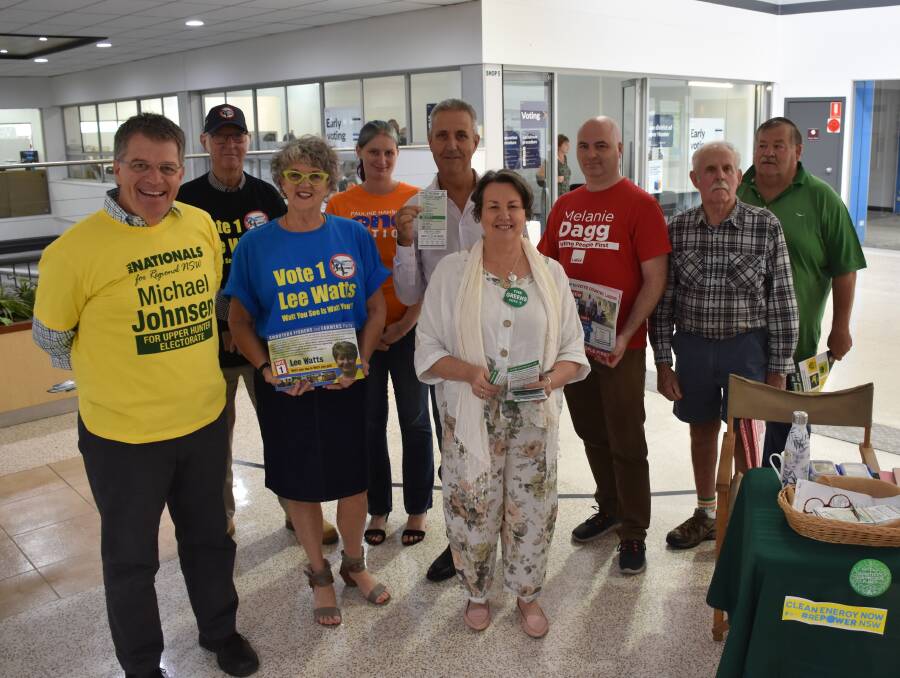 DEMOCRACY: Political party volunteers have been busy manning Singleton's early voting centre since it opened on March 11.Polling closes on Saturday at 6:00pm.