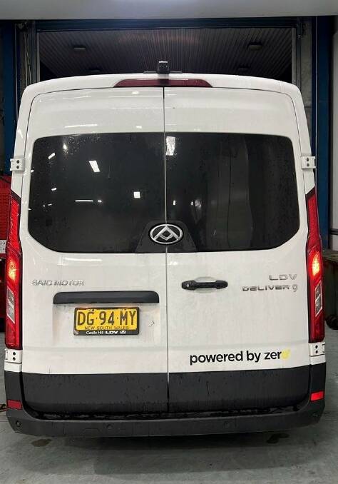 Police are looking for this van, which was stolen from a service station in NSW>