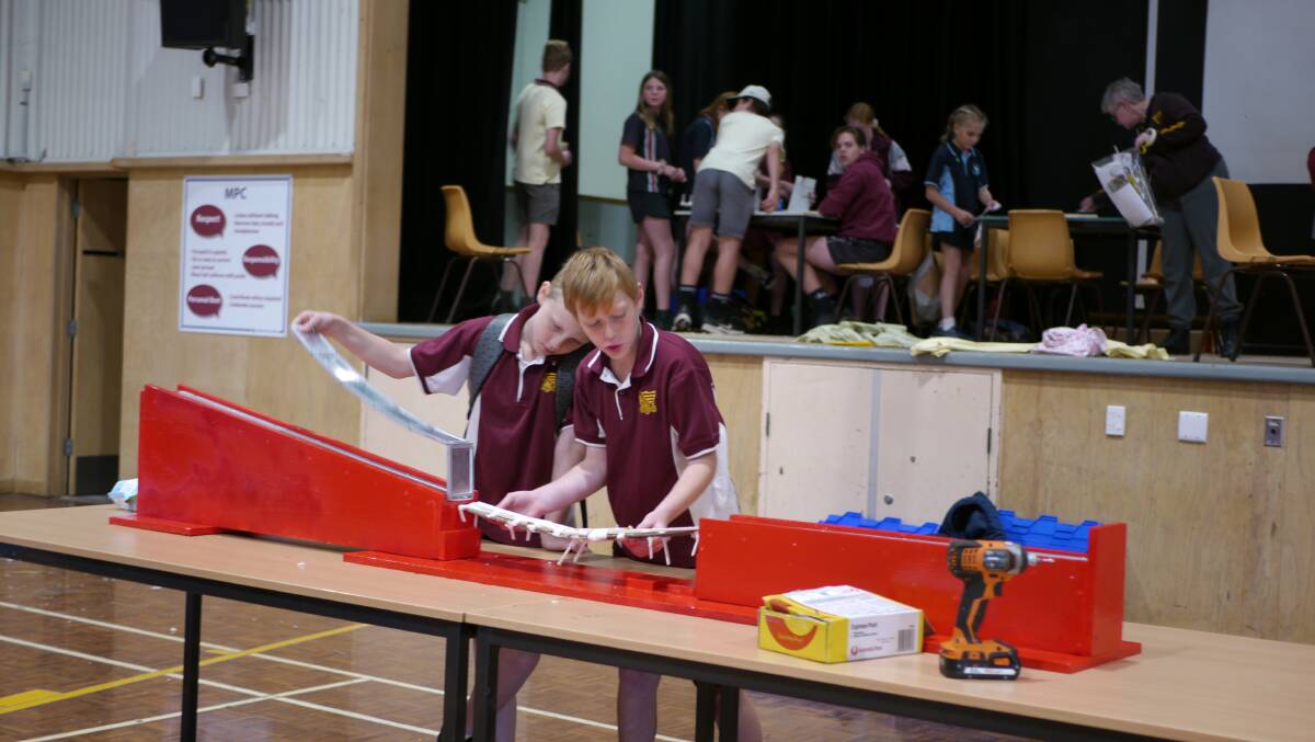 Bridge construction was one of the activities included in the Dungog RYSTEM event. Photo supplied 