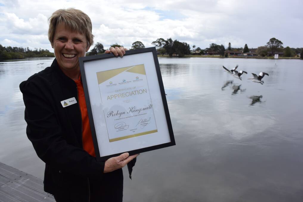 Dedicated: Lani’s Forster Holiday Island owner and manager Robyn Kingsmall was awarded a Certificate of Appreciation from the Caravan and Camping Industry Association (CCIA) NSW at the annual awards in Sydney recently. 