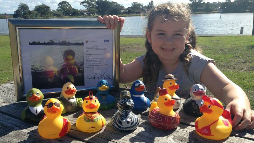 Prize winner: Charlotte received a full collection of the rubber ducks and a print copy of the Instagram post signed by Richard Branson.