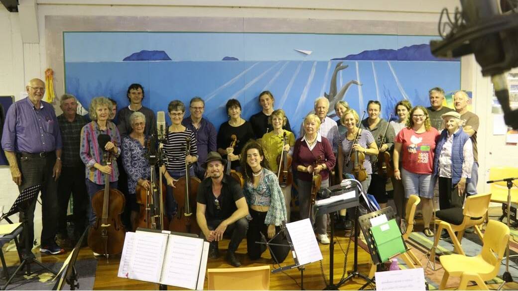 The Mid North Coast Sinfonia worked with Guy Noble to rehearse and record the string section to Slipstream, a song inspired by a life spent on the water.   