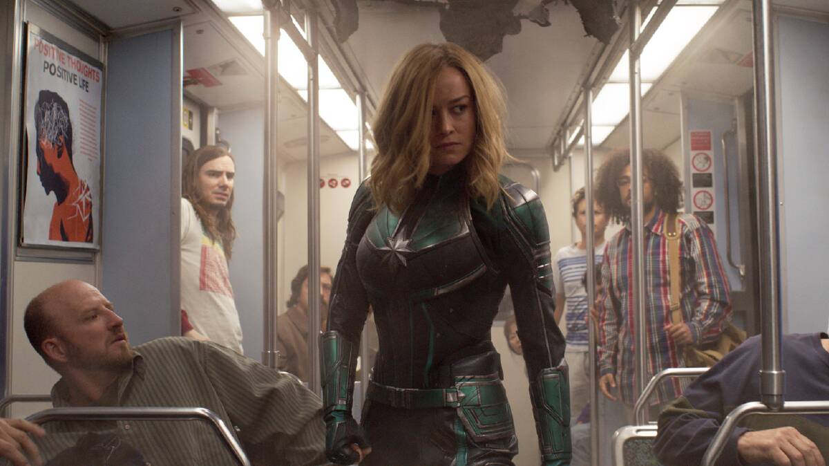 Girl power: Brie Larson is a force to be reckoned with in Marvel Studios' latest offering, the brilliantly-soundtracked Captain Marvel, rated M, in cinemas now.