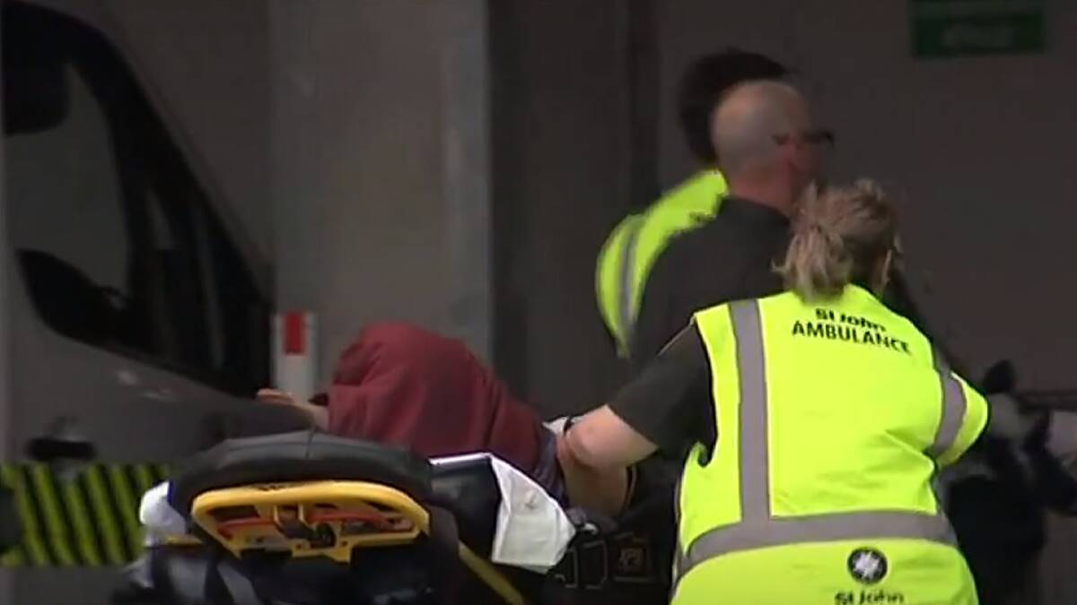 The injured are rushed to hospital. Photo: Screen grab from ABC 24 News