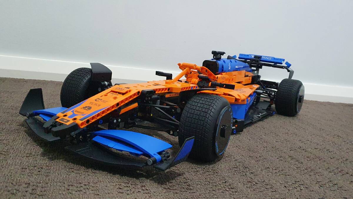 This F1 car features 1623 pieces of Technic Lego. Photo: Kayla Osborne