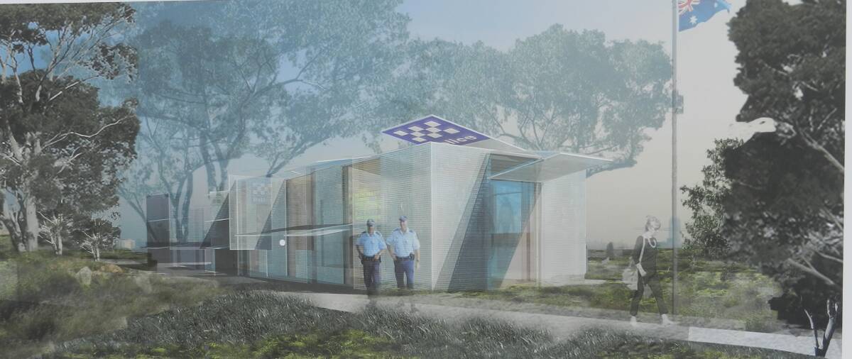 Artists impression: The so-called 'new' Tea Gardens police station. 