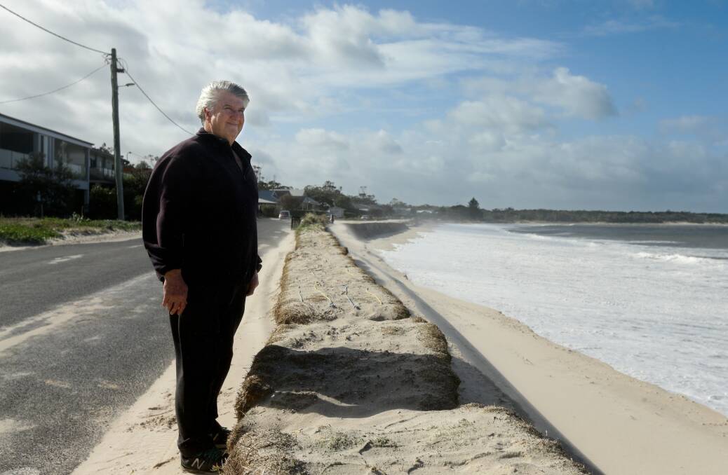 Sand needed: Jimmys Beach Preservation Association president Richard Streamer at The Boulevard on Wednesday. Picture: Jonathan Carroll 