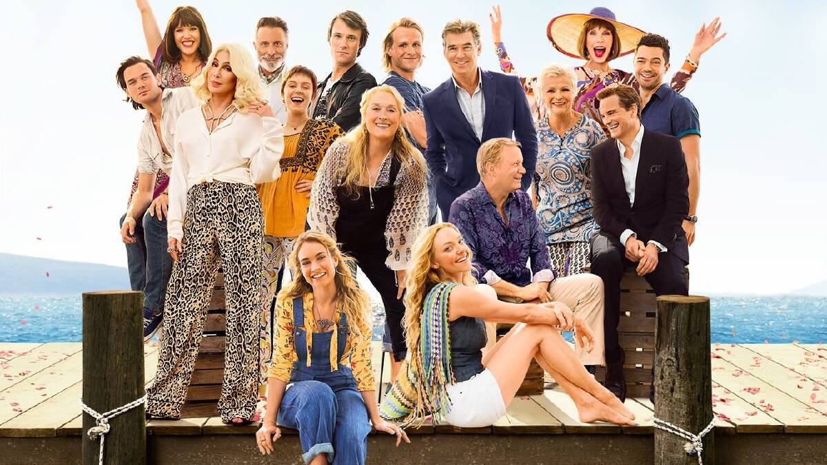 Star studded: The cast of Mamma Mia return with Streep in flashbacks and Cher added to the mix.