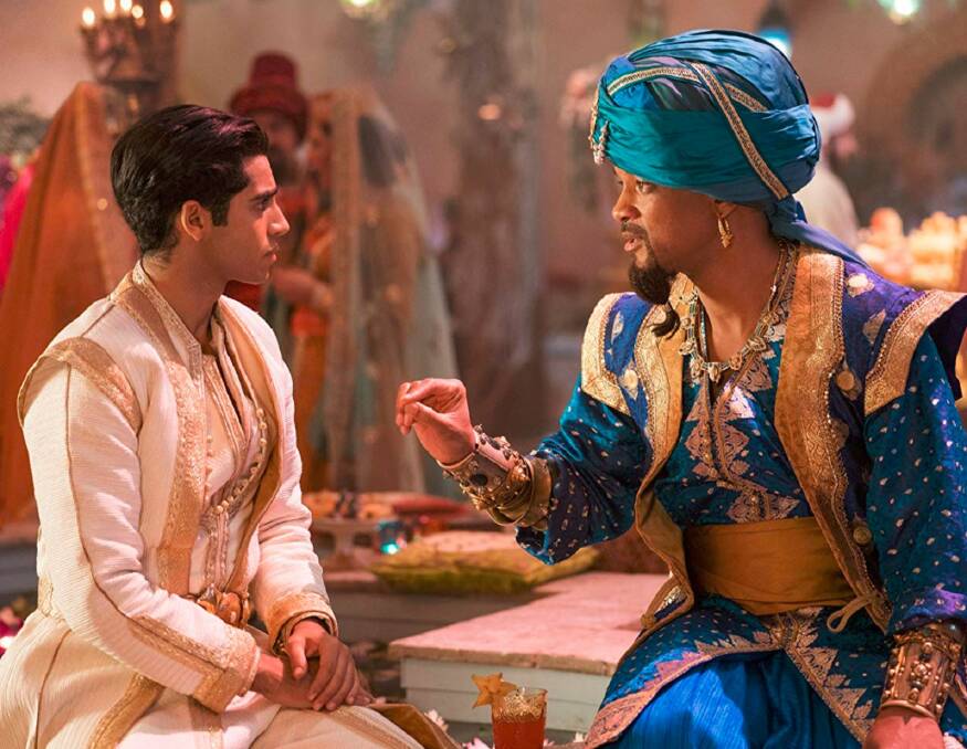 Wishes in a lamp: Mena Massoud stars as Aladdin with Will Smith as the genie in the 2019 Disney live action and CGI film. Now showing at Great Lakes Cinema 3. 