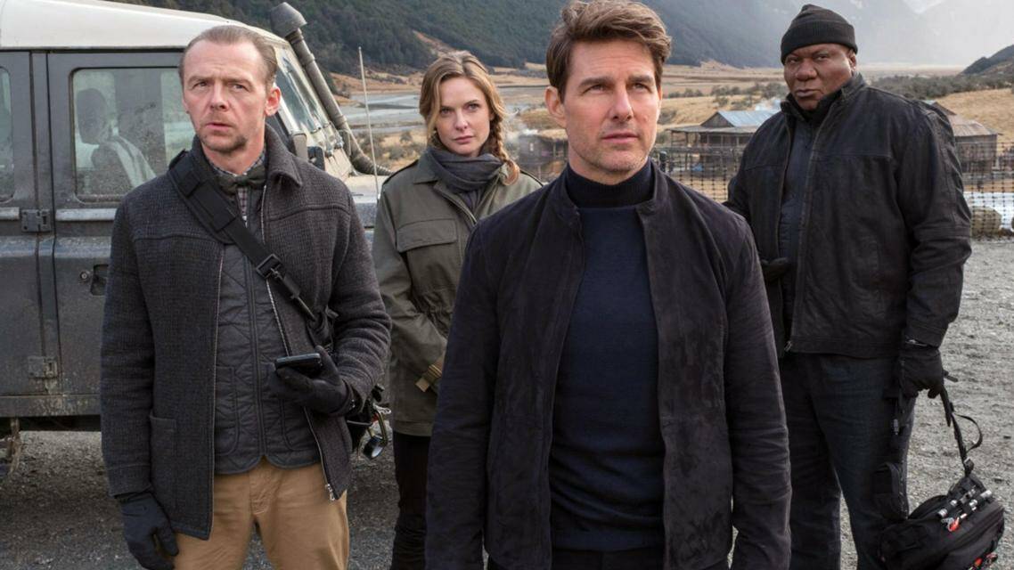 Back in gear: Simon Pegg, Rebecca Ferguson, Tom Cruise and Ving Rhames reunite in Mission Impossible - Fallout, now showing at Great Lakes Cinema3.