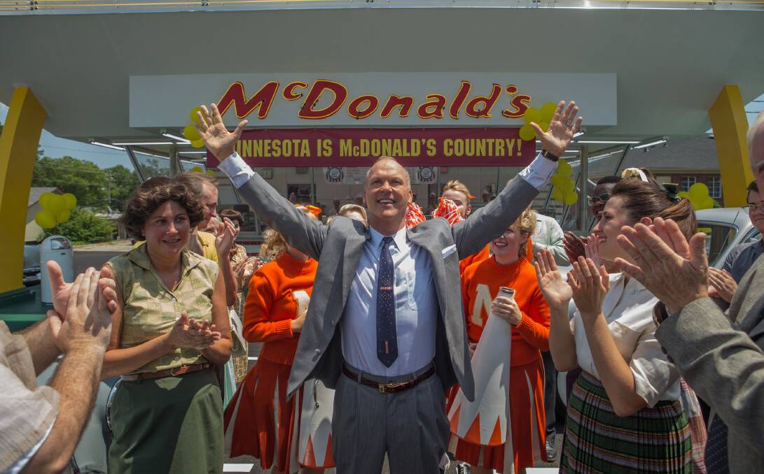 Marketing brain: Michael Keaton stars as the milkshake mixer salesman who took McDonald's from one shopfront owned by the McDonald brothers to a billion dollar global fast food empire.