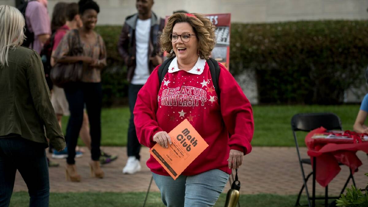 New student: Melissa McCarthy stars in Life of the Party, which sees her live the full college campus life when she returns as a student.