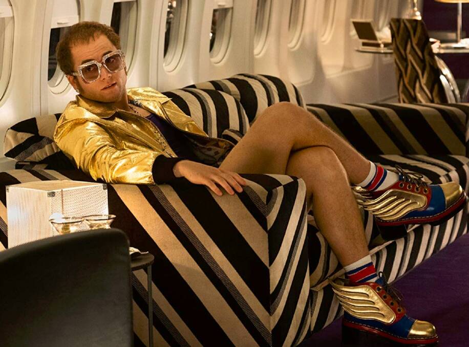 Flamboyant: Taron Egerton plays Elton John in Rocketman. Photo: Paramount Pictures
