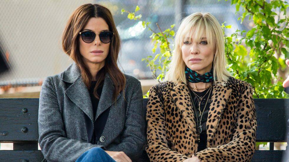 Girls just wanna have fun: Sandra Bullock and Cate Blanchett both play smart, tough, criminals in the all female crew Ocean's 8.