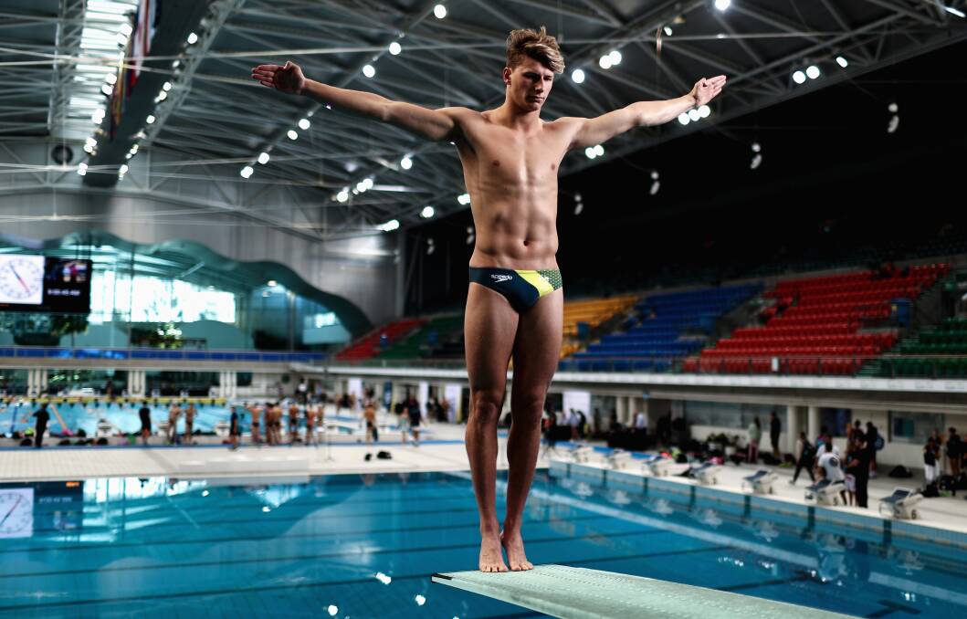 FOCUS: Newcastle diver Sam Fricker at Homebush in May. Picture: Getty