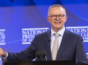 Anthony Albanese is delivering his second National Press Club address this year. Picture: Keegan Carroll