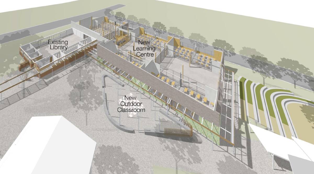 The new building will be built on the St Vincent Street side of the school and the school basketball court will be moved closer to the physical education facilities.