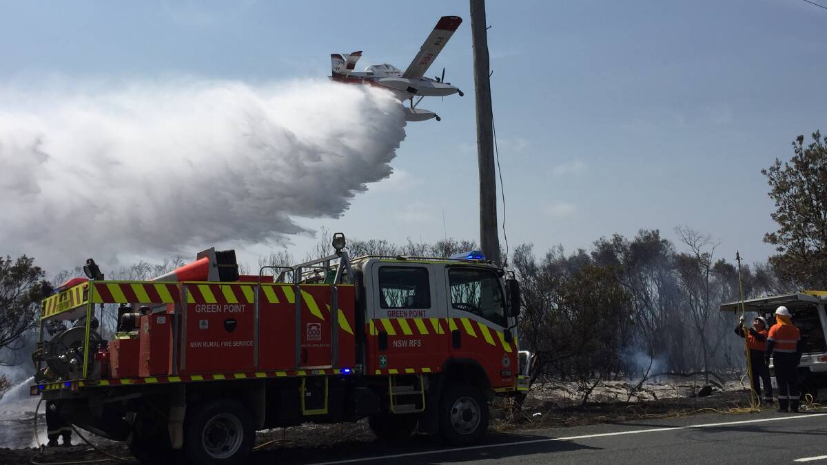 Waterbombing aircraft helped to contain the blaze.