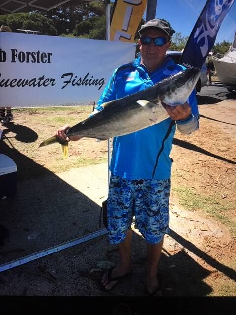 Dave Smith with his winning kingfish.
