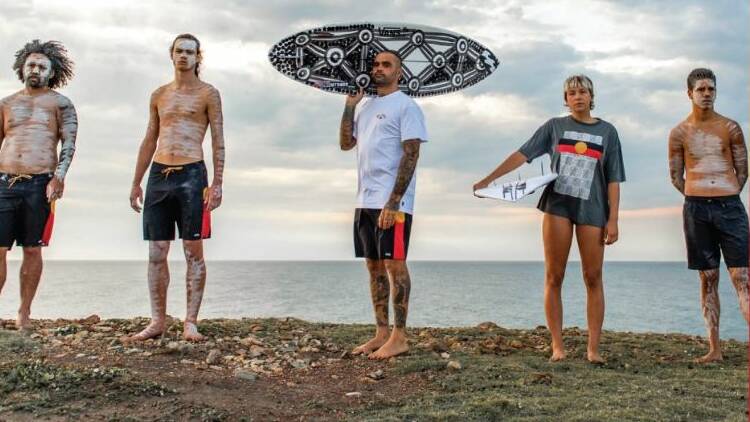 Indigenous surfer and artist Otis Carey will be launching his new Billabong collection 'Rain in the Clouds'.