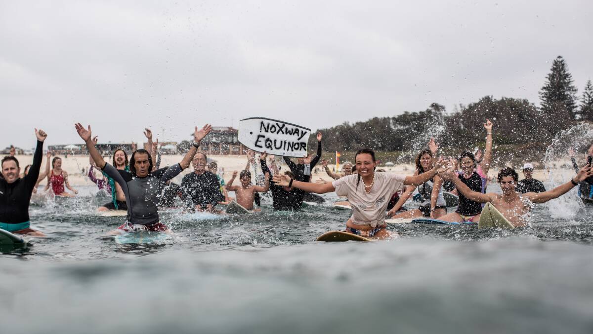 Hundreds of people across the Great Lakes protested Equinor's plans to drill for oil in the Great Australian Bight back in November. Photo by Something Visual.