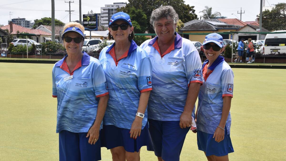 The Fantastic Four: Tuncurry Beach Bowling Club's Vicki Rayner, Julie Middleton, Pam Coleman and Sarah Boddington have booked themselves a place at the State Championships.
