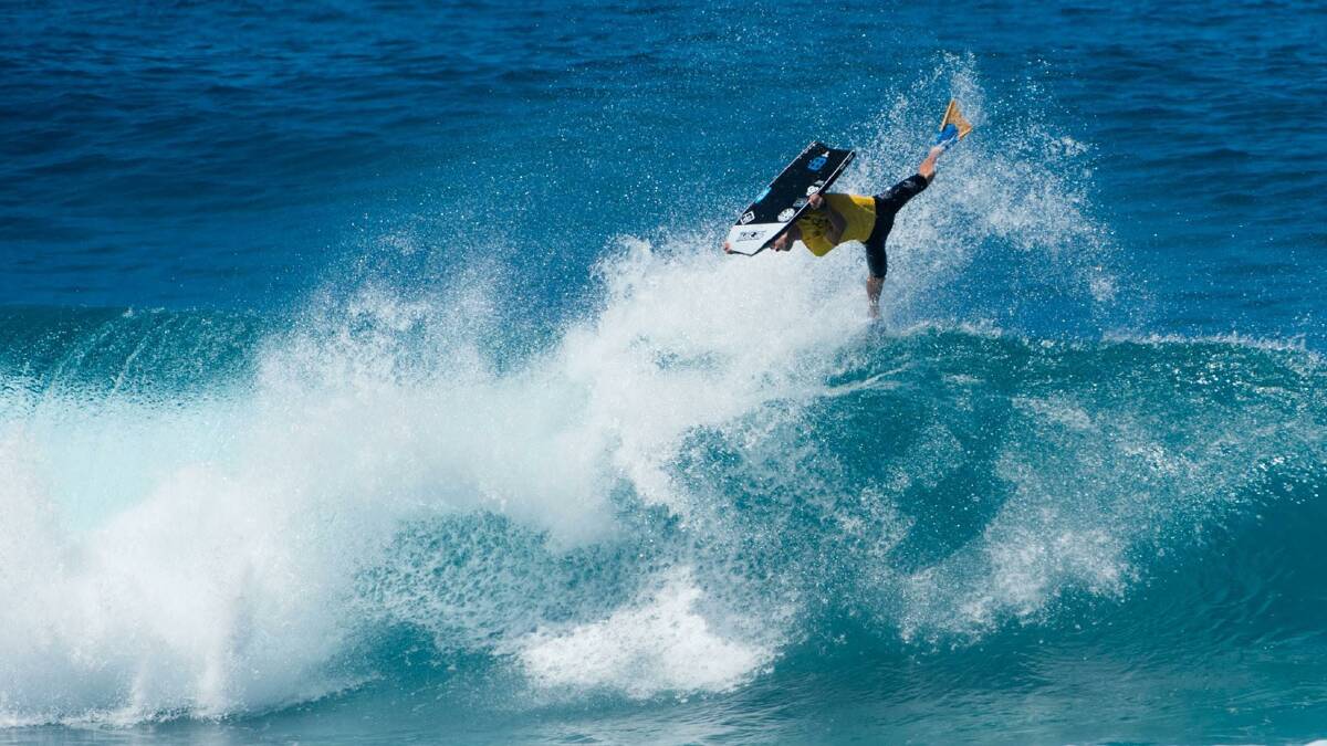 Ryan Hardy will host a free bodyboarding coaching clinic in Forster on November 16. Photo supplied.