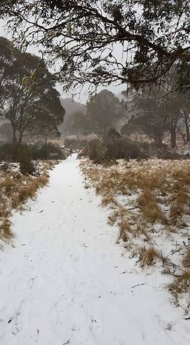 Snowfall and icy conditions saw a number of roads closed around the Barrington Tops. Photo by Deanna Nowlan.